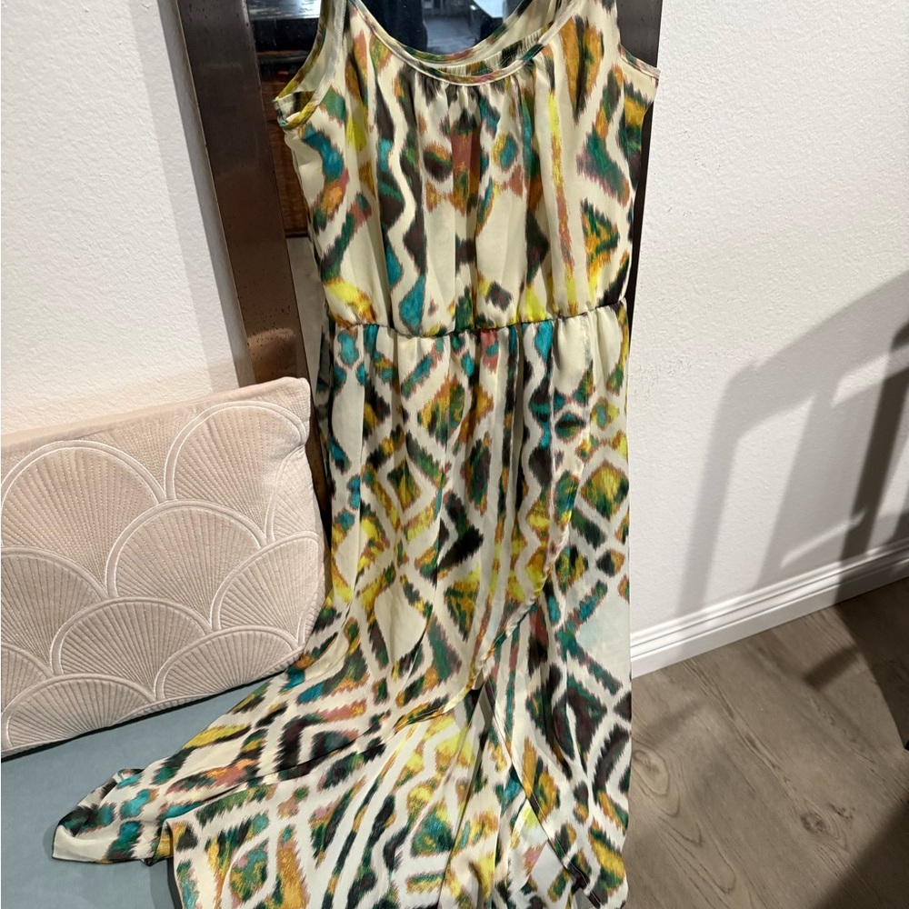 Socialite Multi-Color High Low Sleeveless Drrss